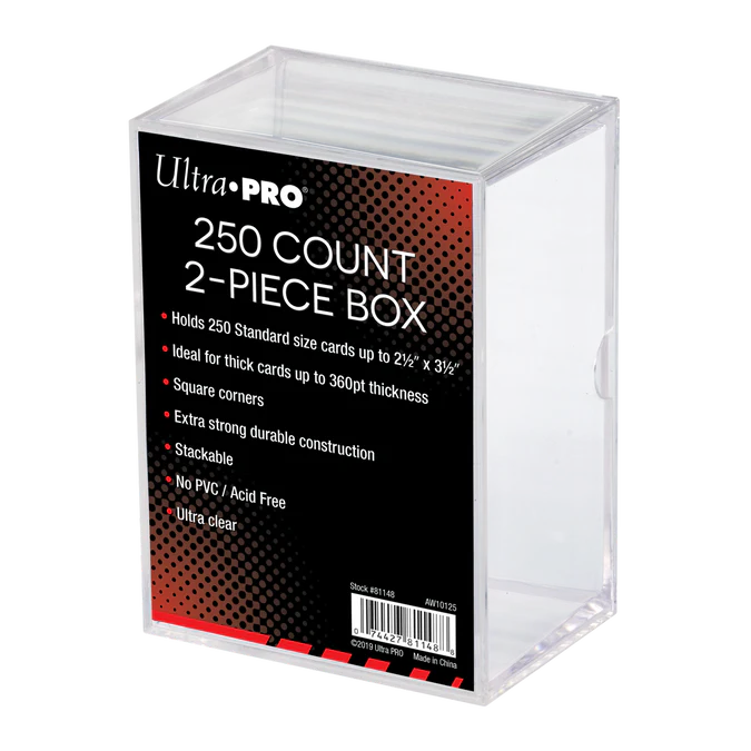 2-Piece Clear 250 Card Storage Box