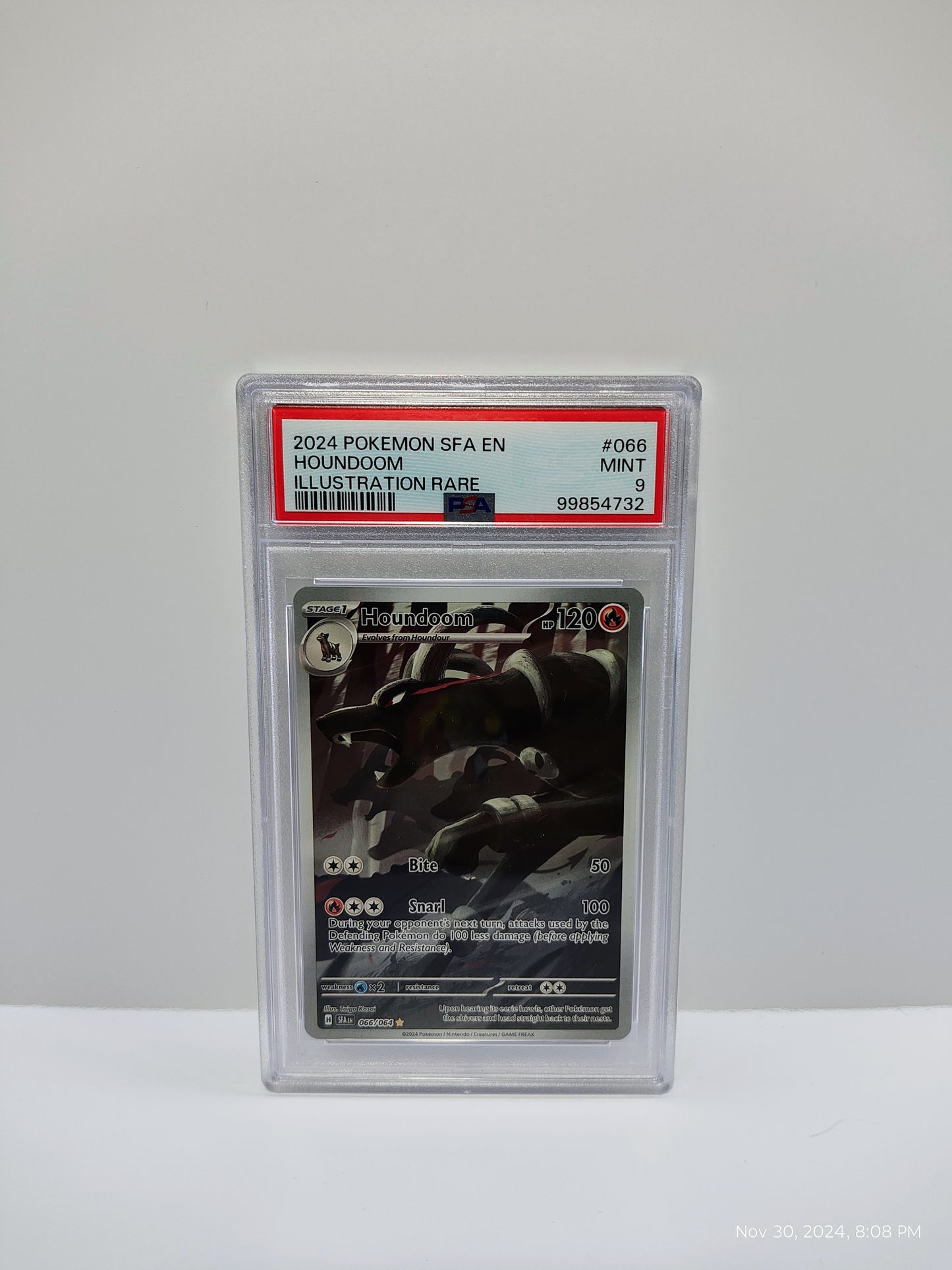 Graded PSA 9: Shrouded Fable #066 IR Houndoom