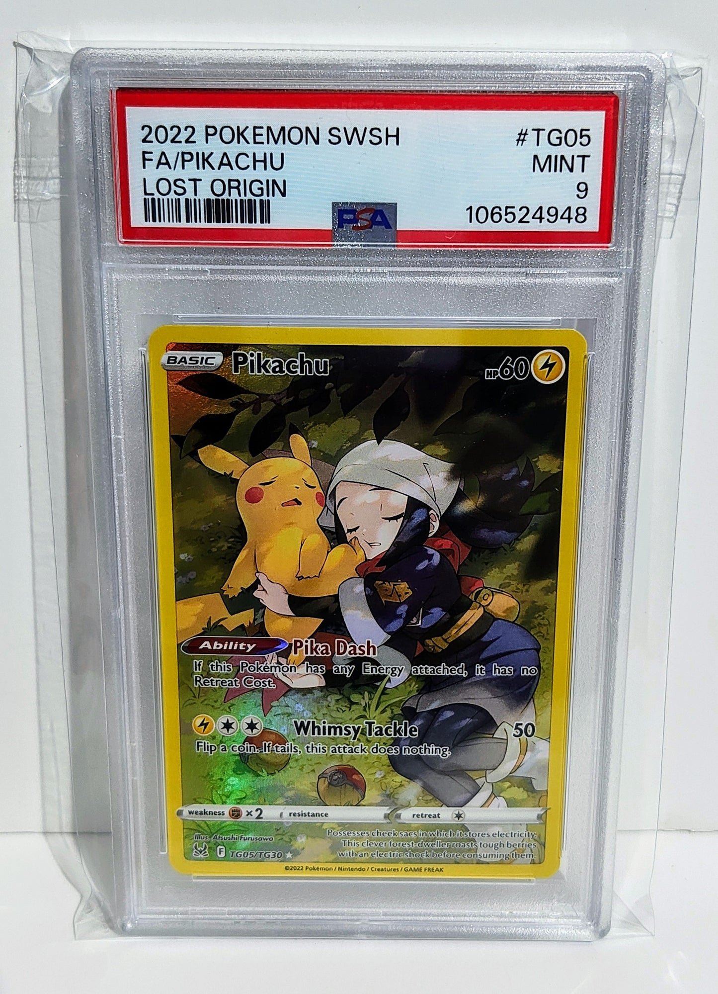 Graded PSA 9: Lost Origin PIkachu #TGo5