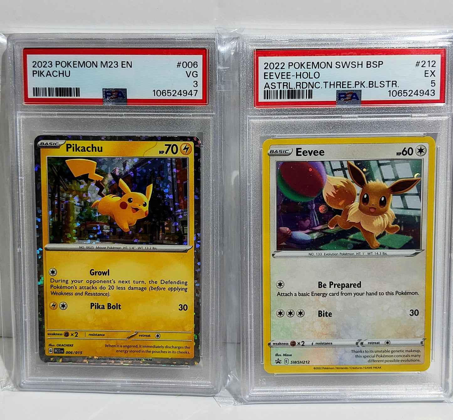 Graded PSA 3 & 5: MC'Donalds Pikachu #006 Astral Radiance Promo Eevee #212