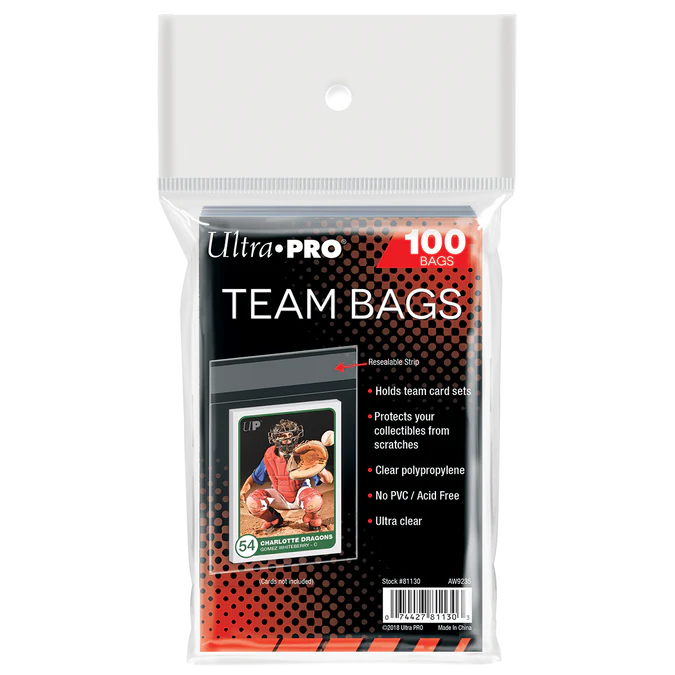 Team Bags Resealable Sleeves (100ct)