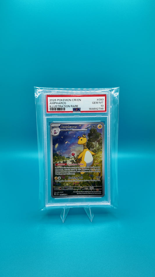 2026 Pokemon Chaos Rising #90 Ampharos IR PSA: 10