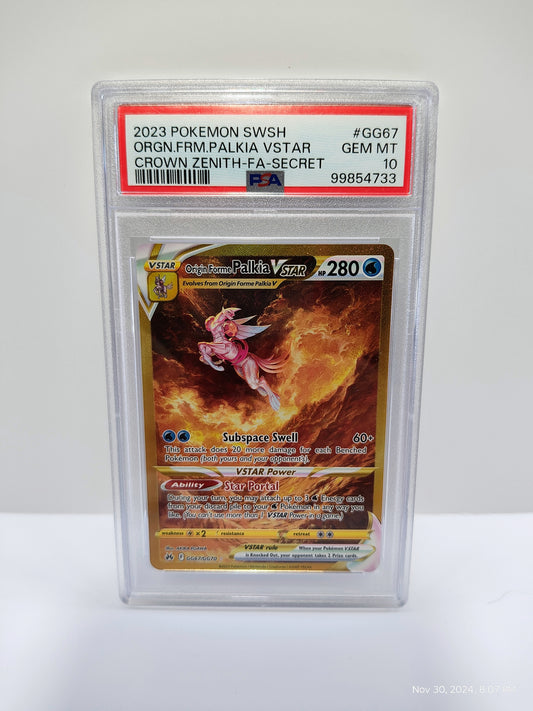 Graded PSA 10: Crown Zenith #GG67 SIR Origin Forme Palkia VStar