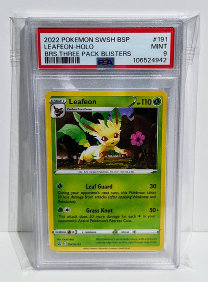 Graded PSA 9: SWSH Brilliant Stars Promo Leafeon-HOLO #191