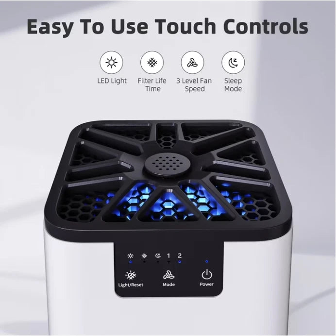 ALROCKET Air Purifier, with HEPA Filter for Home, Remove 99.9% Smoke Dust Allergies for 300 SQ.ft
